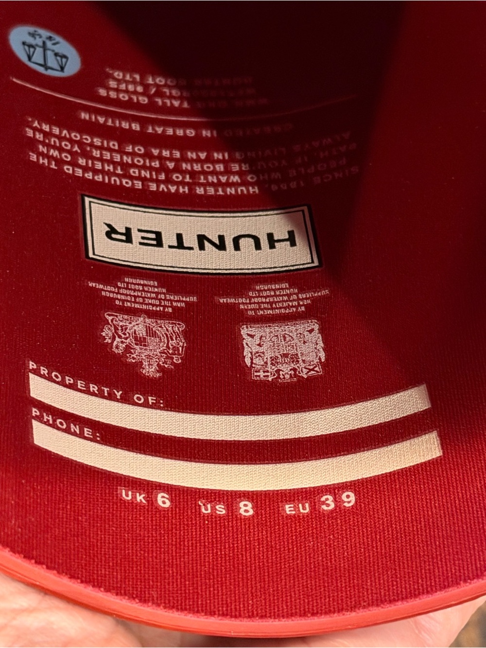 Hunter Gloss Red Tall Rain Boots - Picture 3 of 10